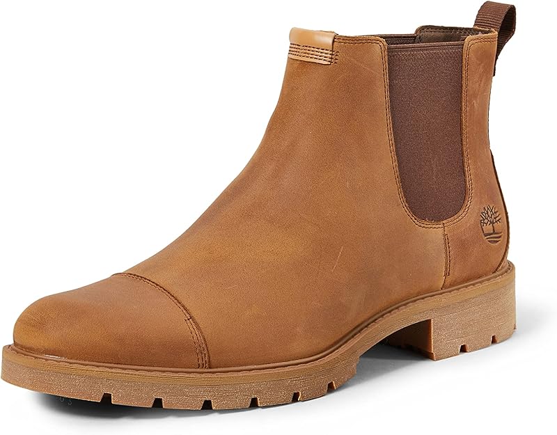 Amazon.com | Timberland Men's Elmhurst Chelsea Boots, Rust Full Grain, 8 |  Chelsea
