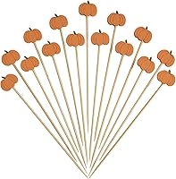 Vista 13 de Minisland Palillos de cóctel de manzana roja, palos de bambú de 5 pulgadas de largo, palillos de dientes elegantes para aperitivos, brochetas