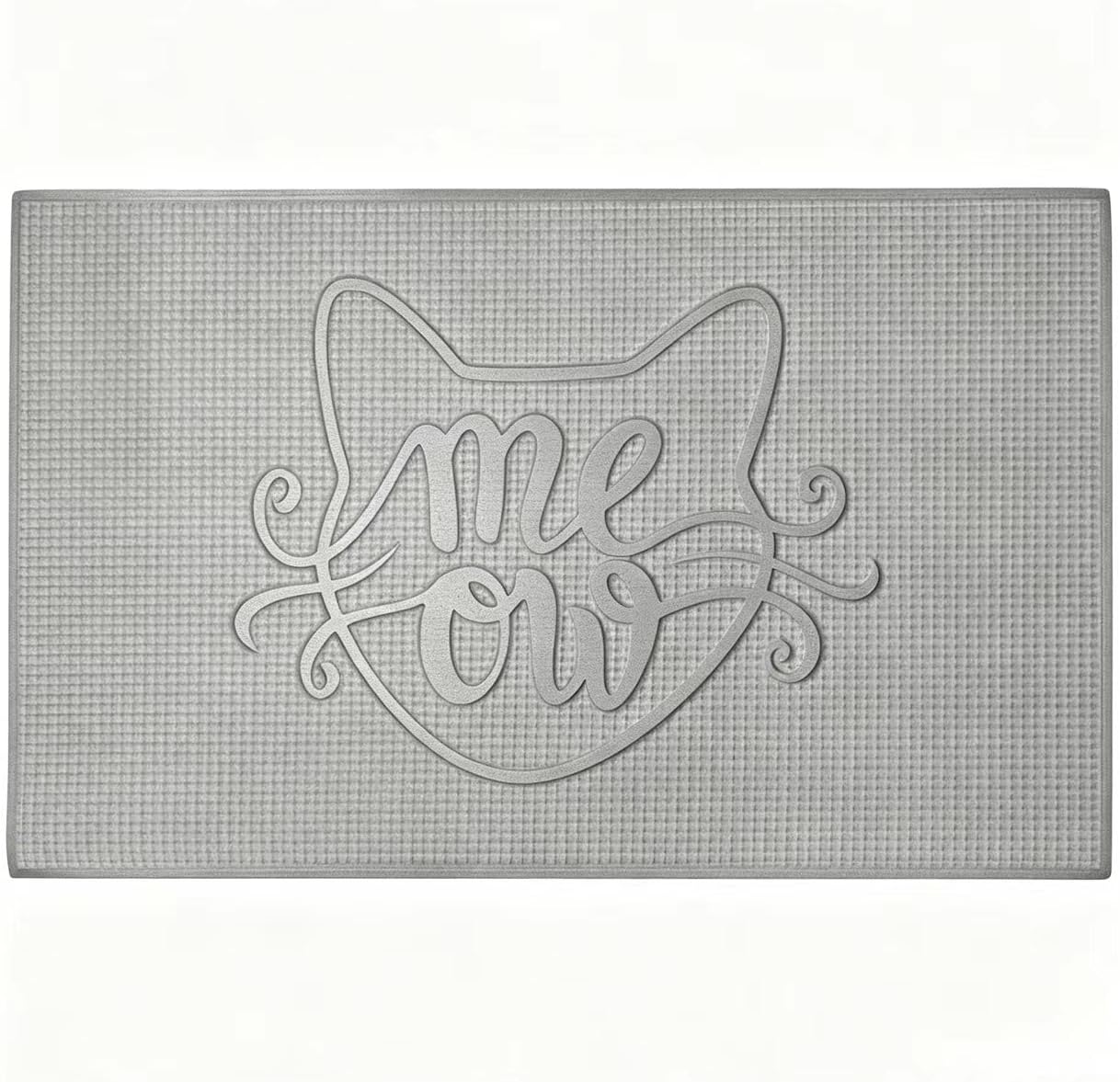 Waterproof Machine Washable PVC Foam Pet Feeding Mat, Non-Slip Rectangle Dog Cat Food Water Bowl Mat, Pet Placemat for Small Dogs & Cats, Multi-Use Pet Feeder & Sleeping Mat 19×11.5 inches