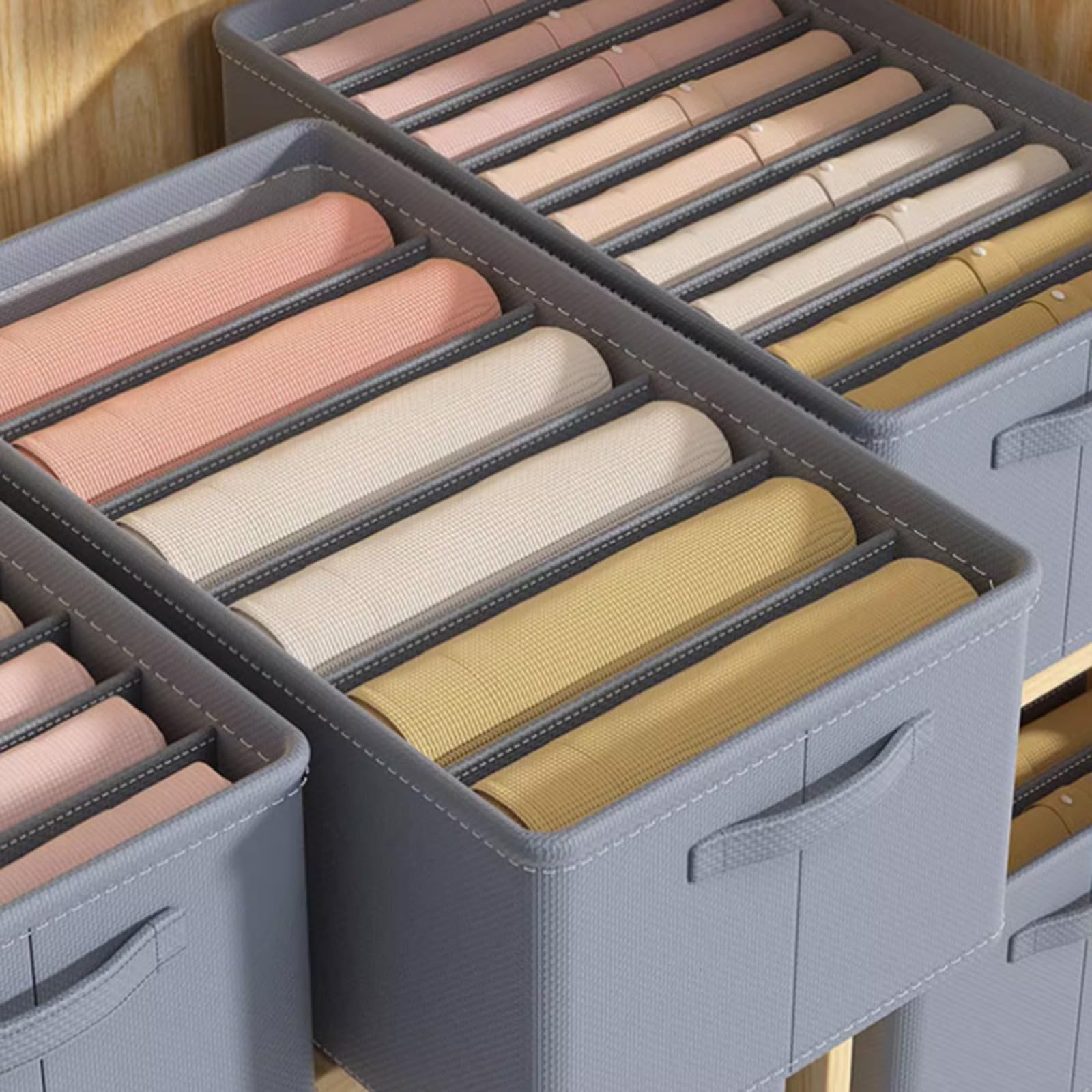 Scatola Portaoggetti Per Pantaloni E Vestiti Da 5 Pezzi,cassettiera Di Design A 6 Scomparti Grandi Scatola Portaoggetti Modulare Per Guardaroba Per Abiti,Organizzatore Per Manufatti Per La Casa A Stra
