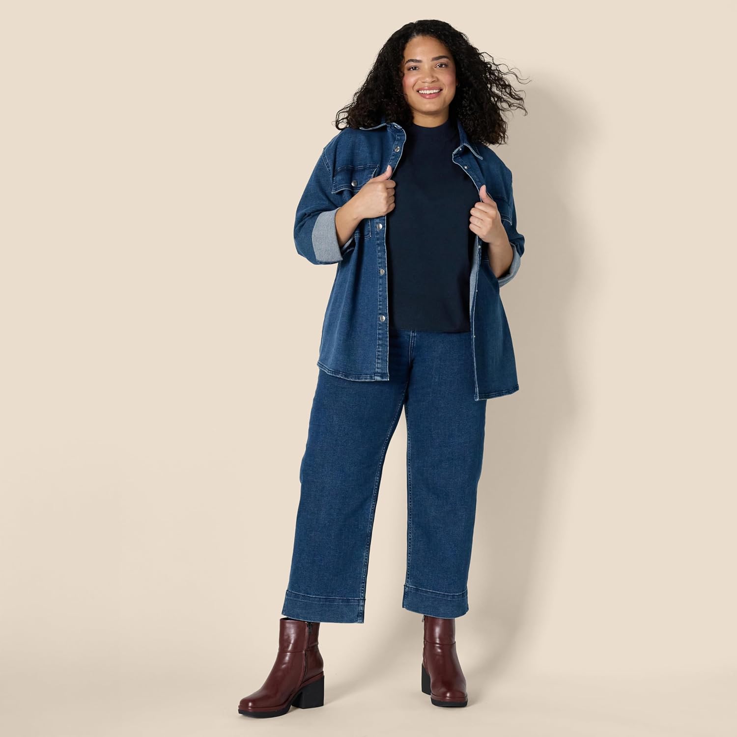 Amazon Essentials Women's Regular-Fit Cap Sleeve Pullover Mock Neck Sweater Top - Image 6