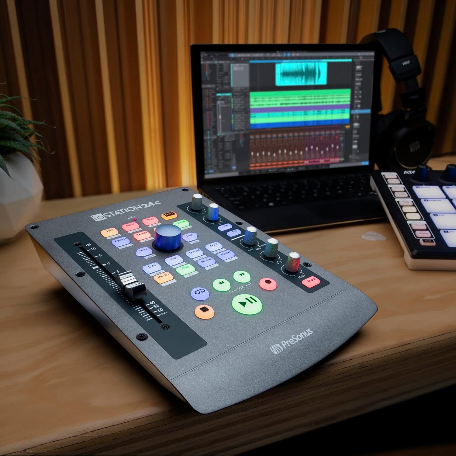 PreSonus ioStation 24c 2x2, 192 kHz, USB Audio Interface and Production Controller with Studio One Artist and Ableton Live Lite DAW Recording Software : Musical Instruments