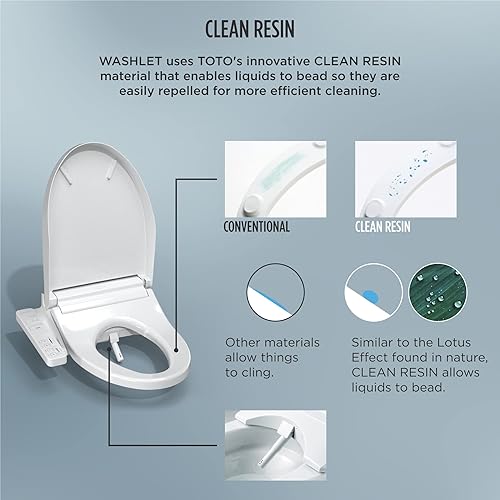 Vista 10 de TOTO® WASHLET® KC2 Asiento electrónico para bidé con asiento calefactado y tapa de cierre suave, redondo, blanco algodón - SW3023#01