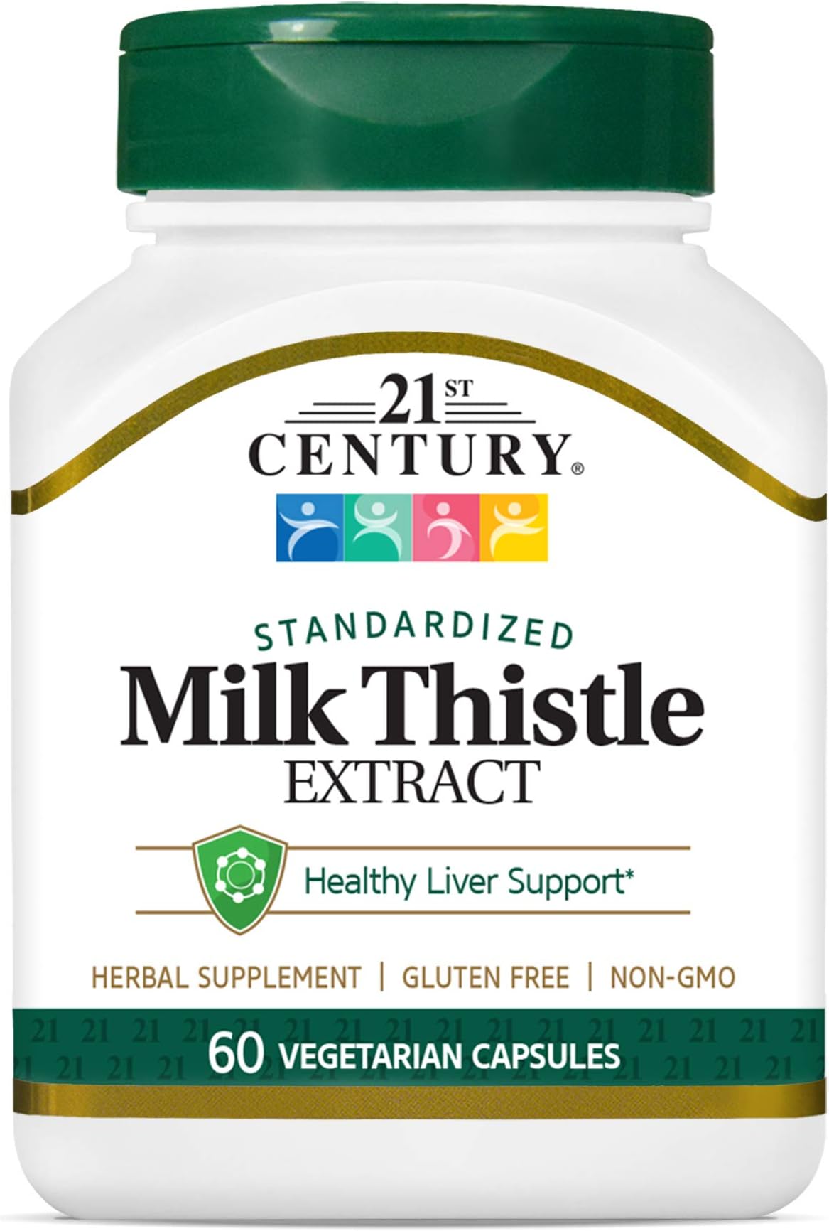 21st Century Vitamins Thistle Extract Veg Capsules, 60 Count (21338)
