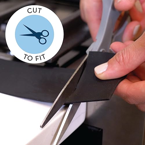 Miniatura 4 de S&T INC. Fundas para huecos para estufas, cubierta de silicona para encimera de estufa, relleno de huecos para horno, protectores de migas de estufa