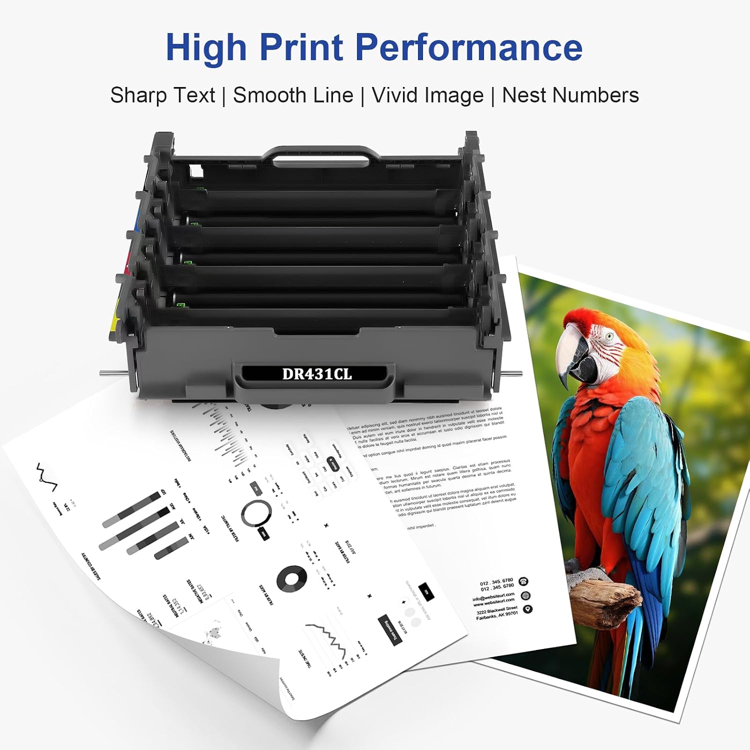 INKCLOUD DR431CL DR-431CL Drum Unit High Yield Replacement for Brother HL-L8260CDN HL-L8260CDW HL-L8360CDW HL-L9310CDW MFC-L8610CDW MFC-L8900CDW MFC-L8905CDW MFC-L9570CDW Printers