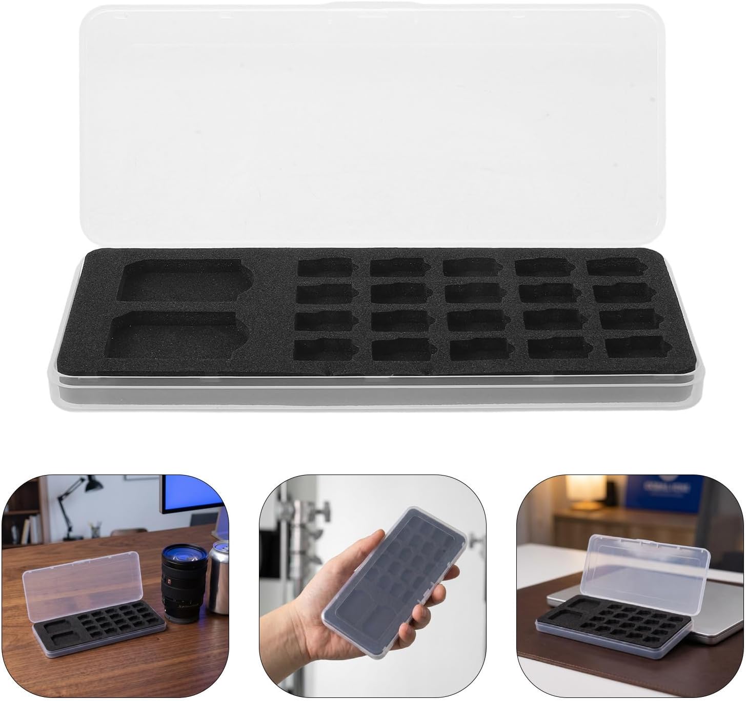 Memory Card Organizer Case 20 Slot for Micro and Secure Digital Cards