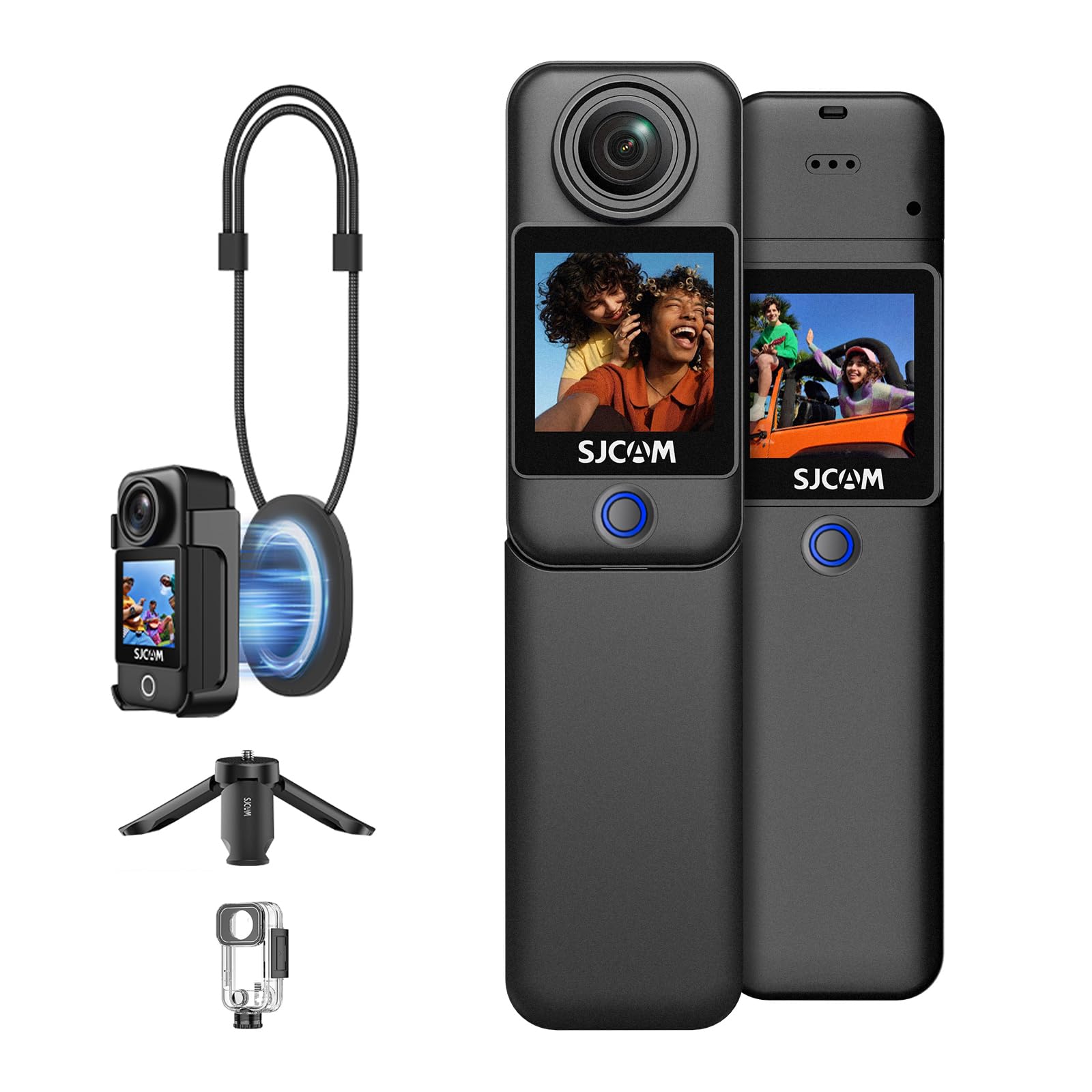 SJCAM C300 Pocket Action Camera,Creators YouTube Streaming Vlogging Camera,4K Travel Camera,7Hour Power,6-Axis Stabilization,Dual-Touch Screen,30m Waterproof,Handheld and Magnetic Werable Action cam-image-24