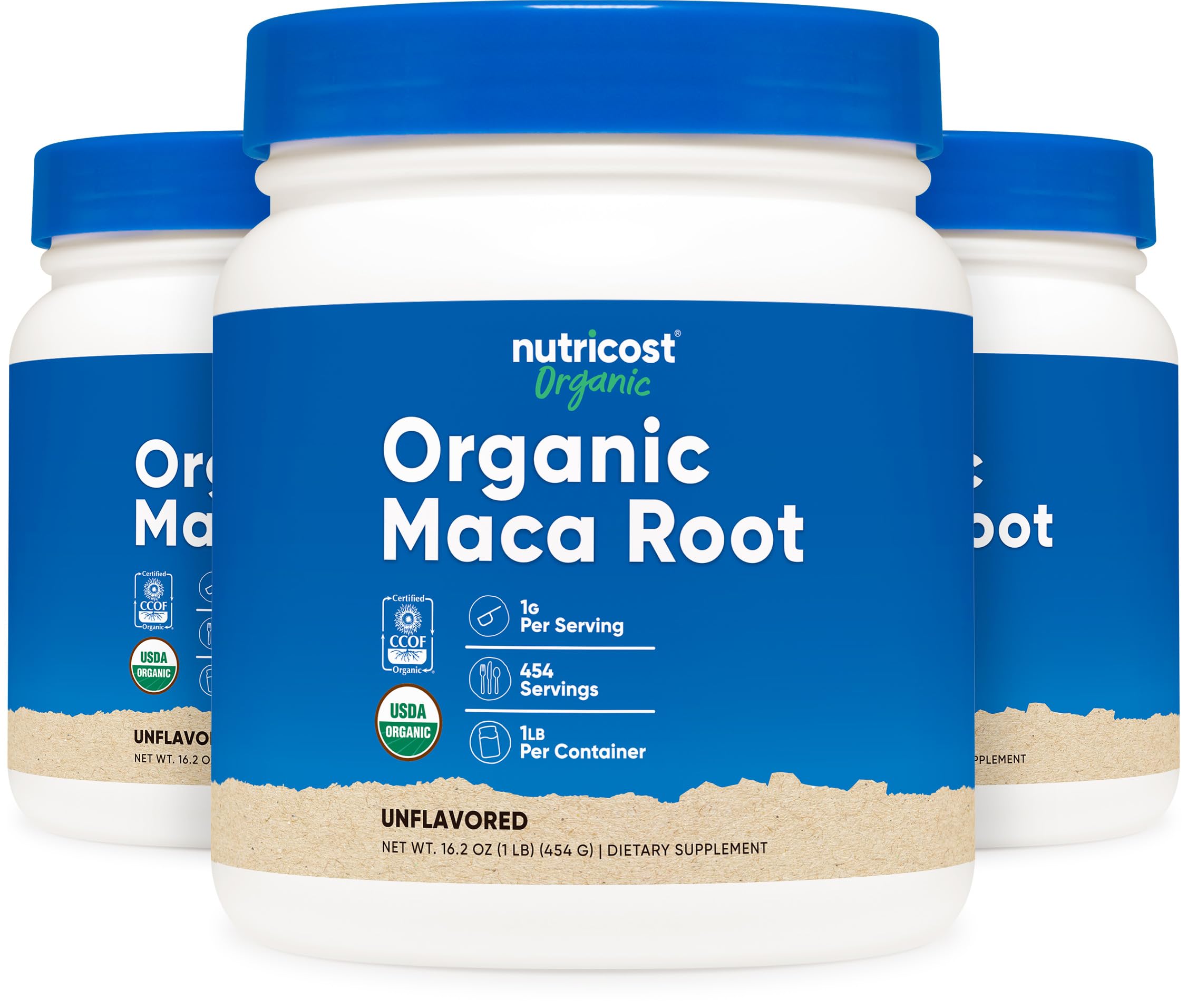 Nutricost Organic Maca Root Powder (1LB Each) (3 Pack)