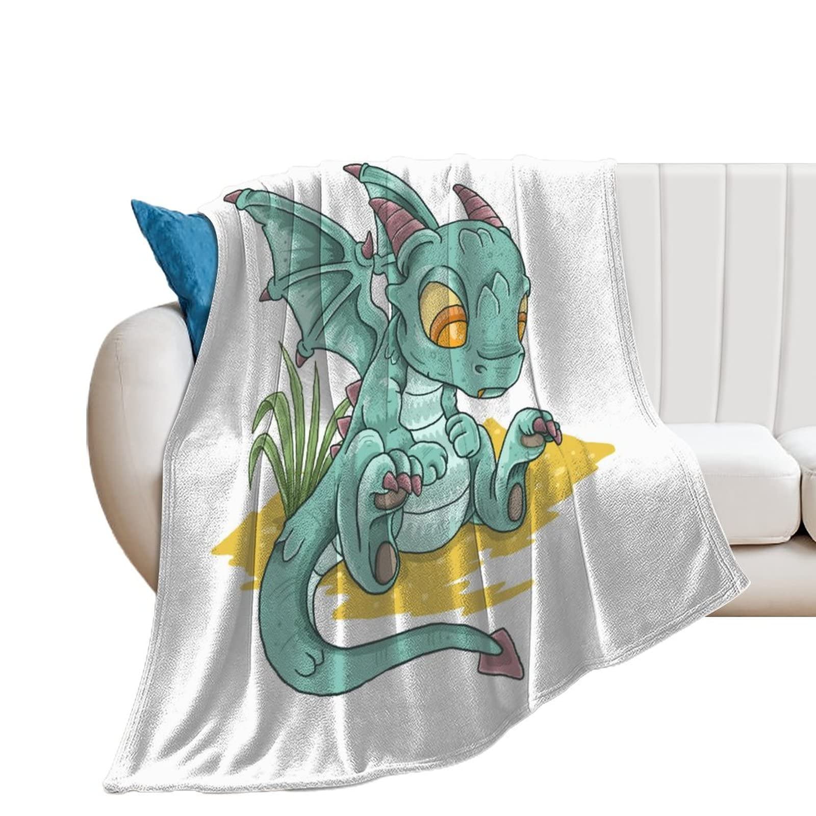 Couverture polaire en flanelle dragon pour éliminer le froid sur votre canapé