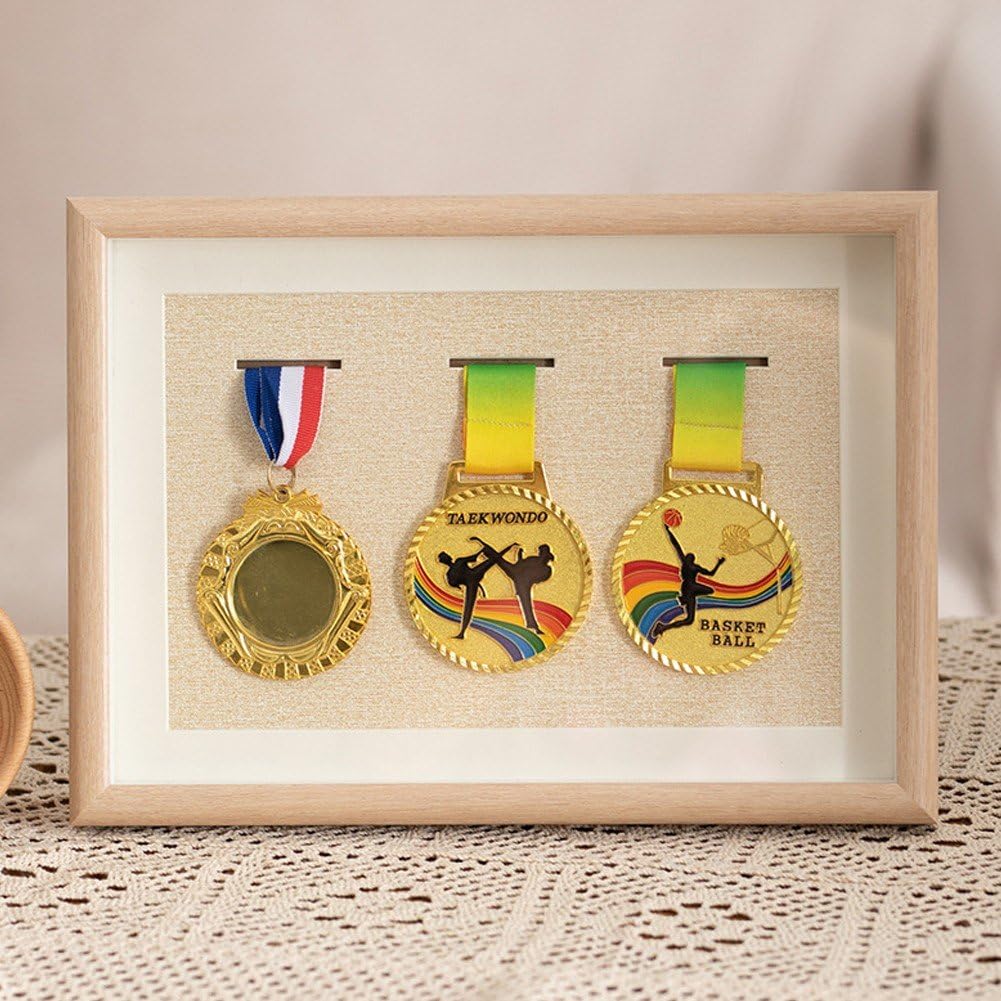 Cornice per Esposizione Medaglie Cornice per Medaglie Custodia per Medaglie Scatola per Medaglie d'Onore per Esposizione Sport Militari Maratona Nuoto Triathlon