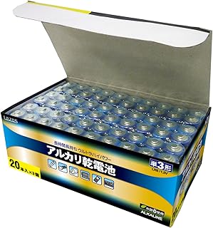 LAZOS 単3アルカリ乾電池60本セット(20本入×3パック) B-LA-T3X20