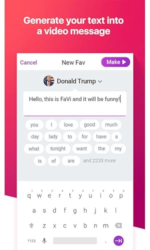 Favi — make celebrities say what you want
