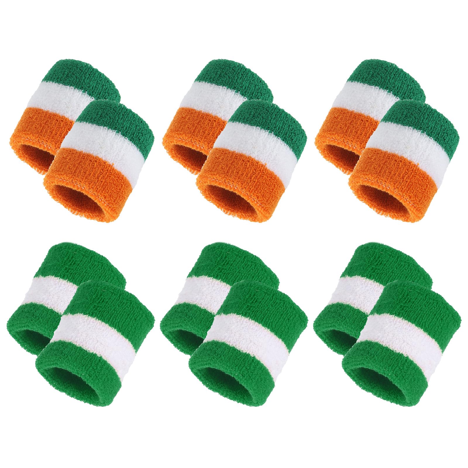 sourcing map Sports Wristbands, 12 Pack Absorbent Sweatband Competitions Wrist Band Sweat Band for Men Women Tennis Basketball Football Running, 2 Colors