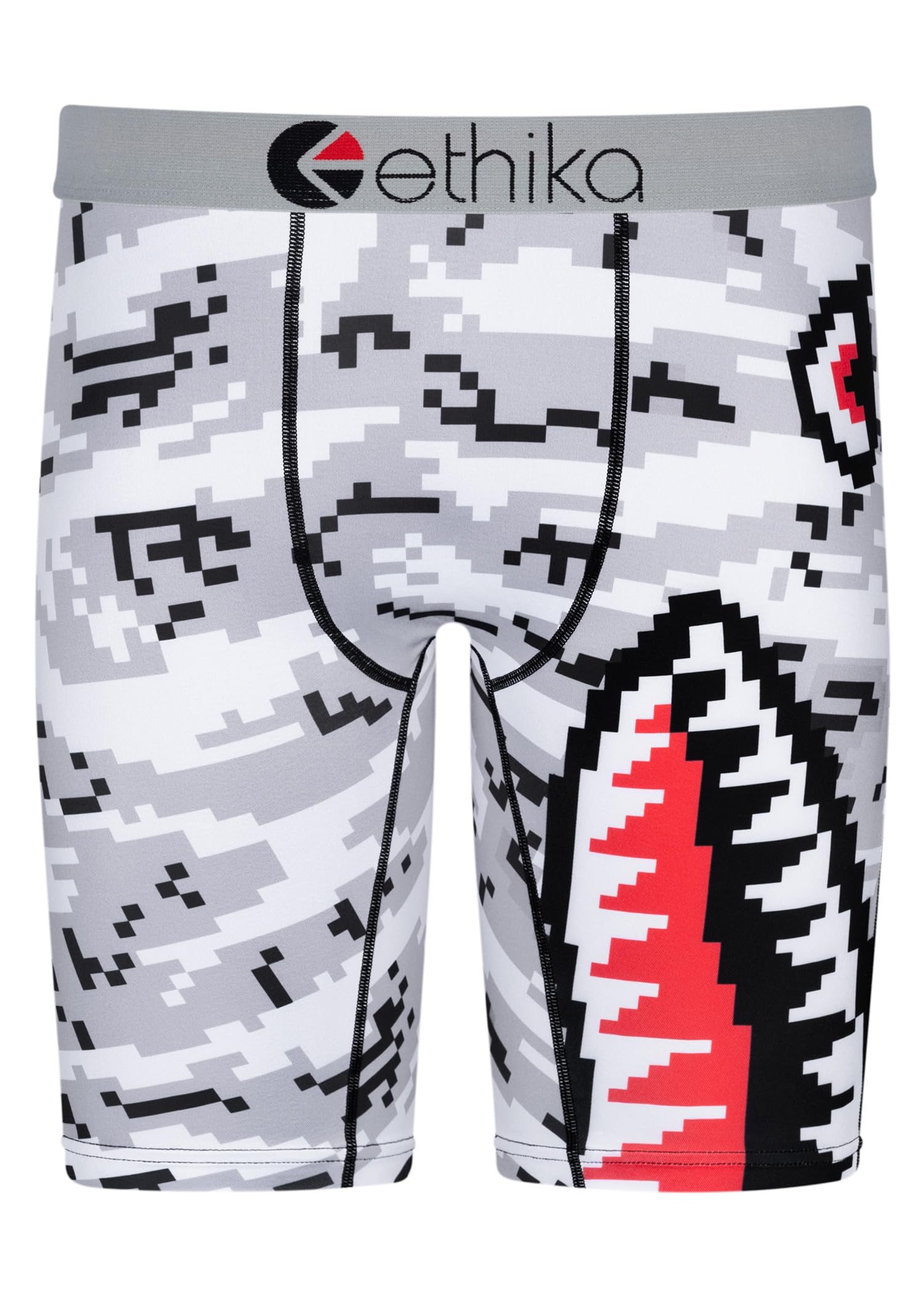 Ethika Mens Boxer Brief Knee Length 4-Way Stretch Performance Underwear with Graphic Prints - BMR Wild