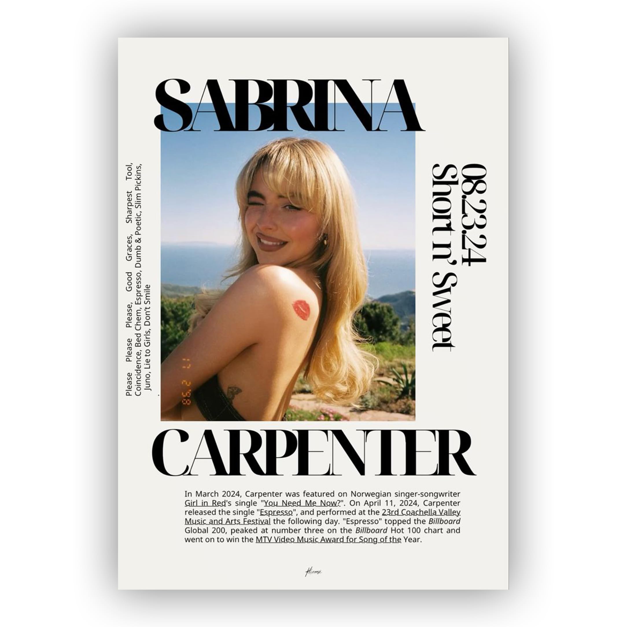 Sabrina Carpenter アルバムまとめ売り Sabrina Carpenter Short n' Sweet Album Tracklist Editorial