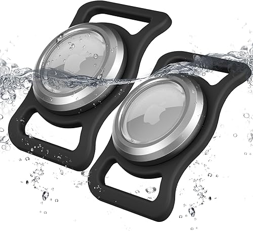 AirTag - Soporte para collar de perro, impermeable, protector Apple Air Tag Tracker para collar de perro mediano a grande, no daña tu collar, la