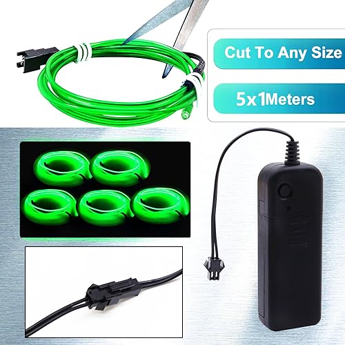 Vista 31 de Ourbest el Wire - Cable de luz multicolor Amarillo