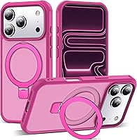 Vista 19 de Funda de grado militar compatible con iPhone 14 Plus de 6.7 pulgadas, con soporte magnético invisible tipo anillo, compatible con MagSafe y gran