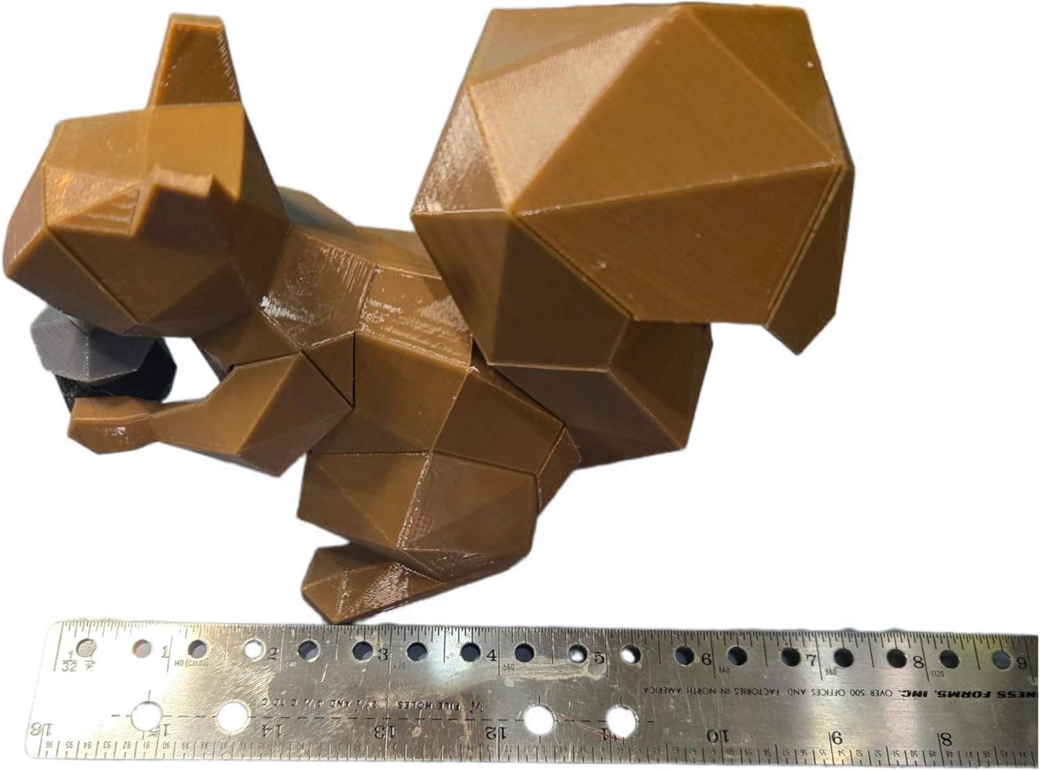 Zax Dezignz 3D Printed Magnetic XL Squirrel with a Nut Brain Teaser Puzzle, 19 Pieces, Hard Skill Level, Geometric Art Decor, Modern Style, No Instructions, Ages 16+