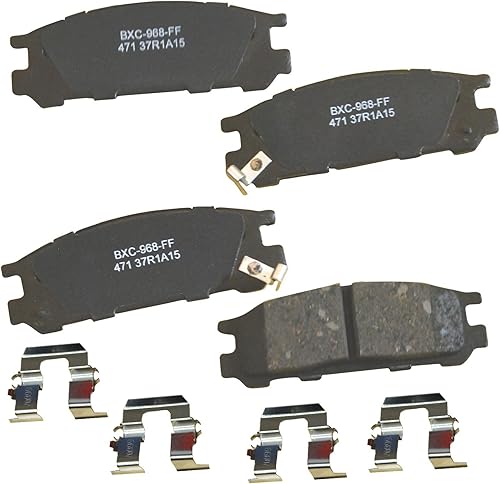 Miniatura 127 de Bendix Pastillas de freno traseras de cerámica Premium SBC1100 para Nissan Frontier 2024-2005, Xterra 2015-2005, Suzuki Equator 2012-2009