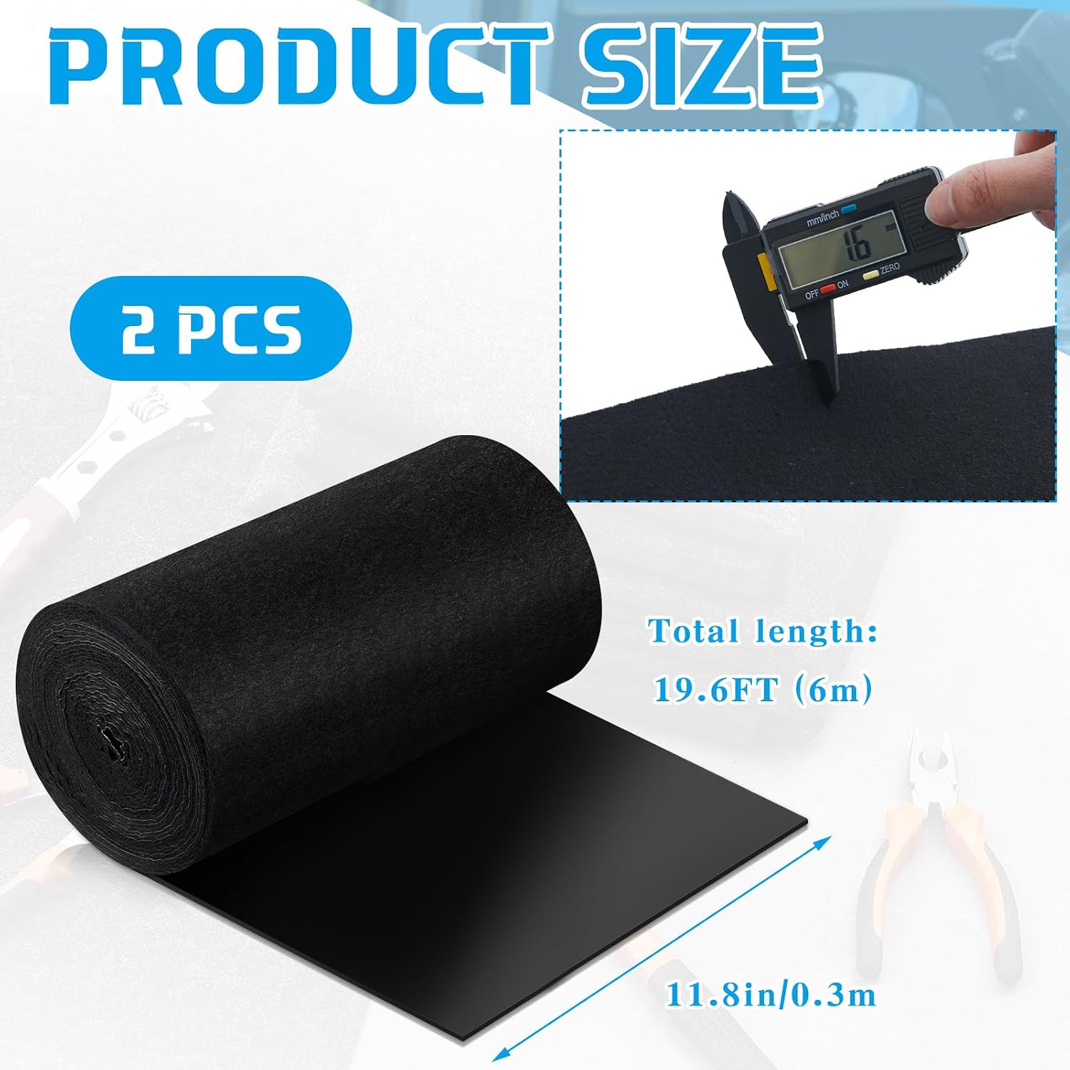Tinideya Black Boat Trailer Bunk Carpet Water Proof Bunk Carpet Marine Boat Bunk Carpet Outdoor Boat Trailer Bunk Covers Trailer Boat Bunk Padding for Boats Trailers