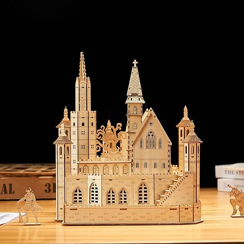 Miniatura 9 de bennama Rompecabezas de madera 3D Knight Creed kits de modelos de castillo perdido rompecabezas y rompecabezas para Navidadcumpleaños regalos para