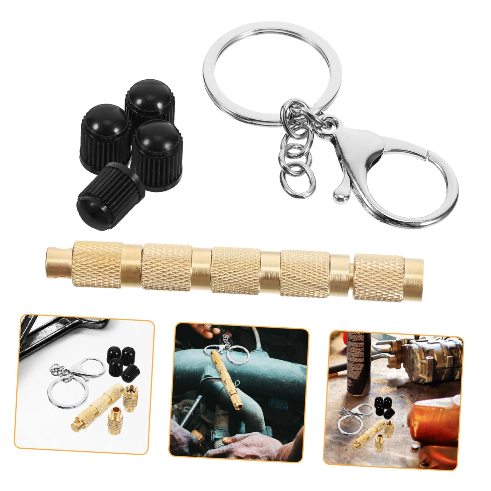 PartyKindom 5sets Valvole Di Sgonfiaggio Automatico Per Pneumatici Strumento Per Deflazione Pneumatici Pratico e Compatto Per Manutenzione Auto