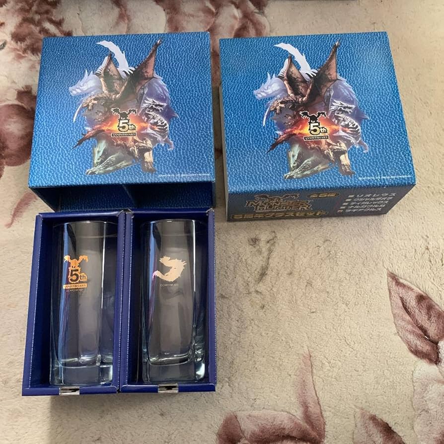 [2個セット] TARP GLASS 5th Anniversary Amazon.co.jp: Monster Hunter 5th Anniversary Glass Set, Game