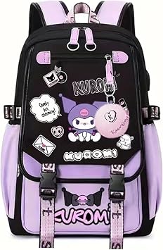 Roffatide Anime Backpack Printed Business Casual Laptop Shoulders Backpack Travel Hiking Daypacks Rucksack 17 Inch A