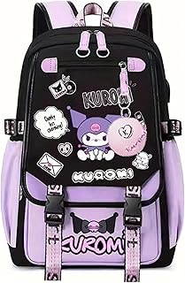 Anime Backpack Printed Business Casual Laptop Shoulders Backpack Travel Hiking Daypacks Rucksack 17 Inch A