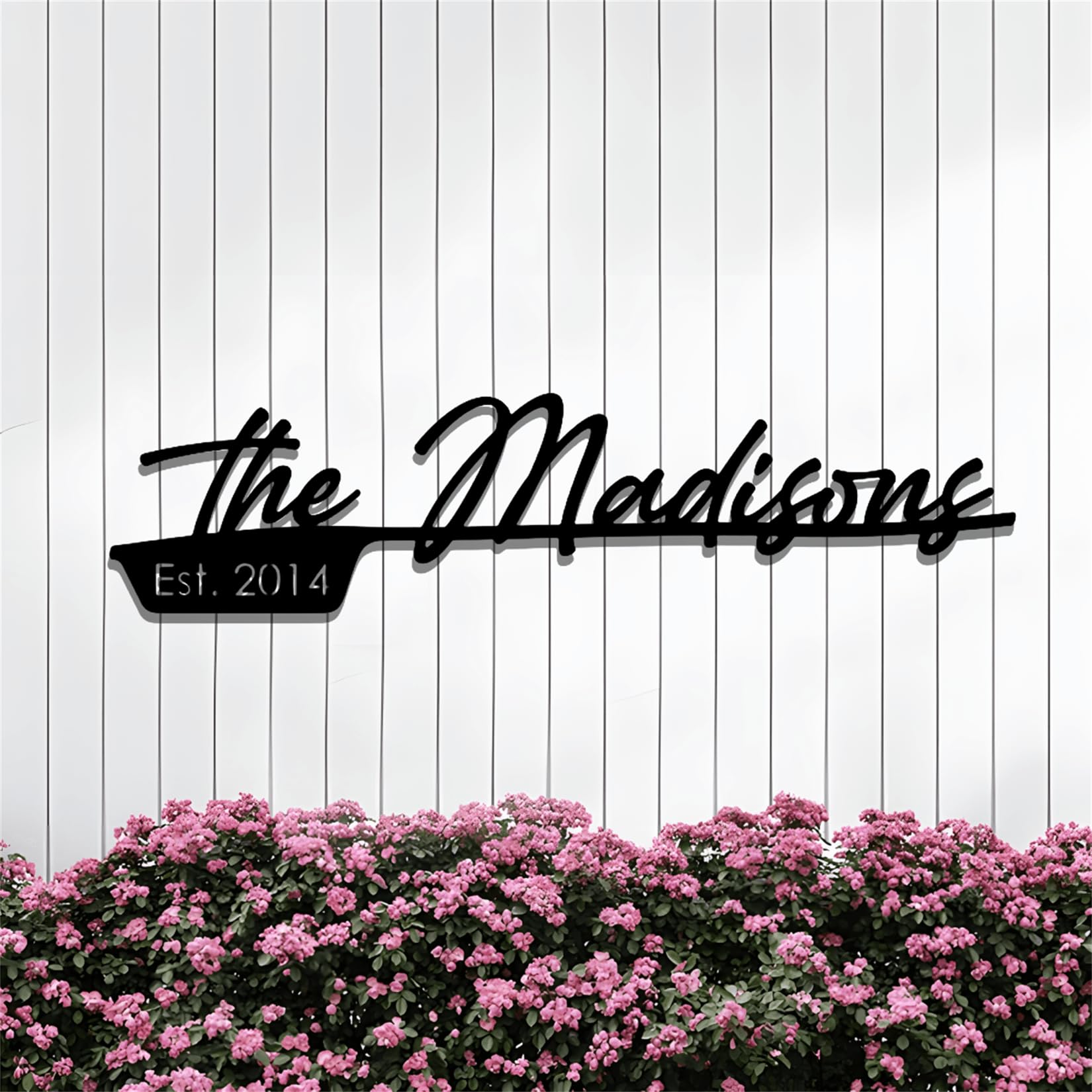 Riaeelvs Style 4 Personalized Metal Signs For Outdoors,Custom Modern House Numbers,Family Name Sign,Last Name Signs For Home,Decorations For Entryway,Porch,Basement,Home Decor Wall,Housewarming Gifts,Wedding Gifts