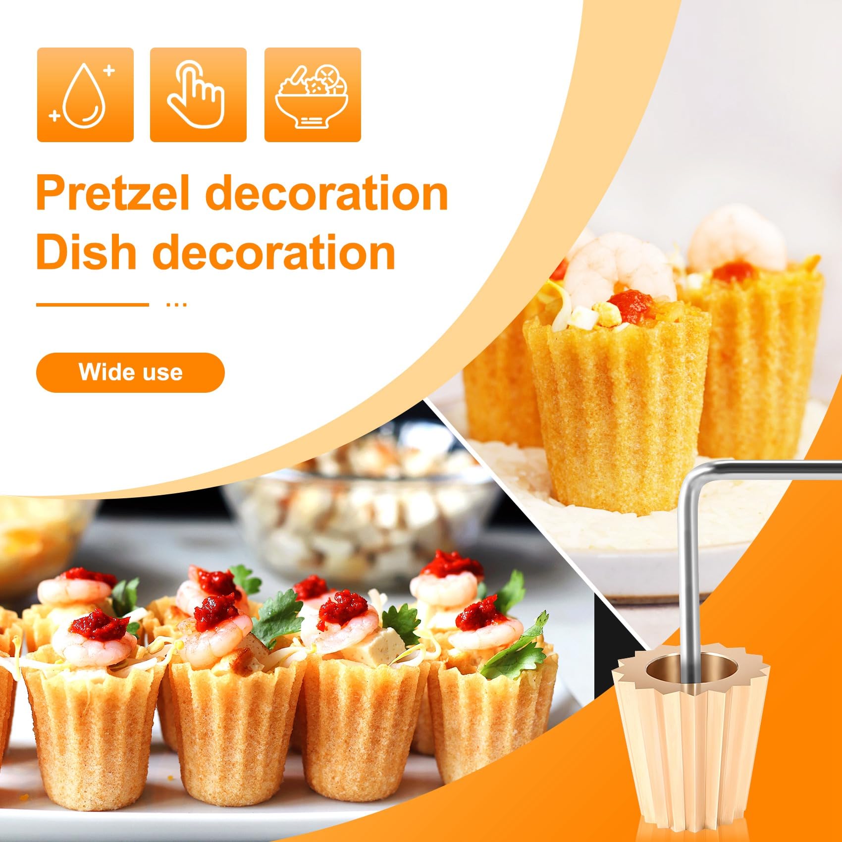 Malese Tè Maker, Nyonya Top Hats Mould Malese Pie Tè Maker per la cottura di Uova Torte, Strumento Riutilizzabile Spuntino Fritto Stampi Da Cucina Gadget