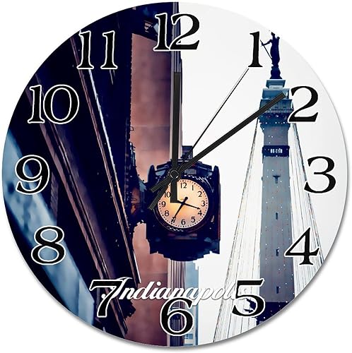 Miniatura 28 de Reloj de pared de paisaje urbano de Nueva York, Estados Unidos, Estatua de la Libertad, reloj de pared de viaje, funciona con pilas, 10 pulgadas,