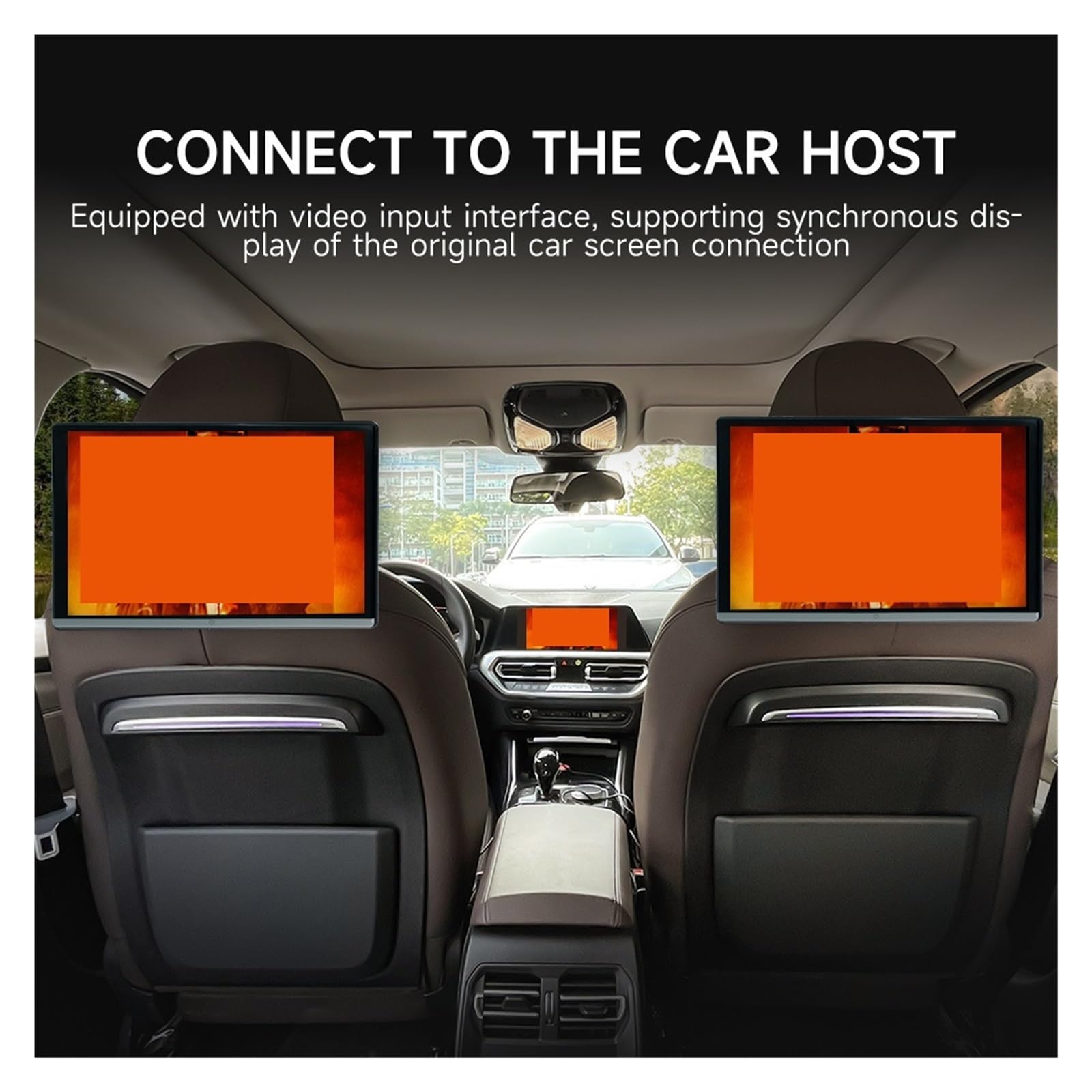 Lettore Dvd per Auto Monitor Poggiatesta 13,3"/14' Display IPS Tablet Touch Screen Doppio HMDI for Lettore Sedile Posteriore Auto Video Musica FM BT(14 inch 8G-128G-1P)