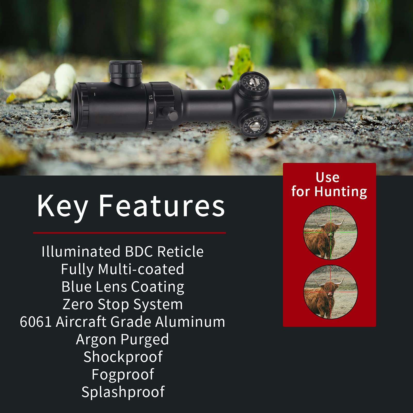 Cannocchiale Tattico ToopMount 3-9x40E - Reticolo Rosso/Verde Per Caccia | Mirino Ottico Con Anelli Weaver - Foto 2