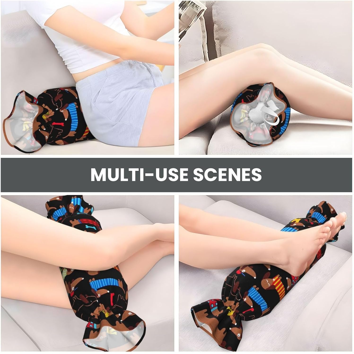 I Love My Dog ダックスフント プリント キャンディ 円柱 実用的 枕 万能 快適 寝室 リビングルーム 旅行