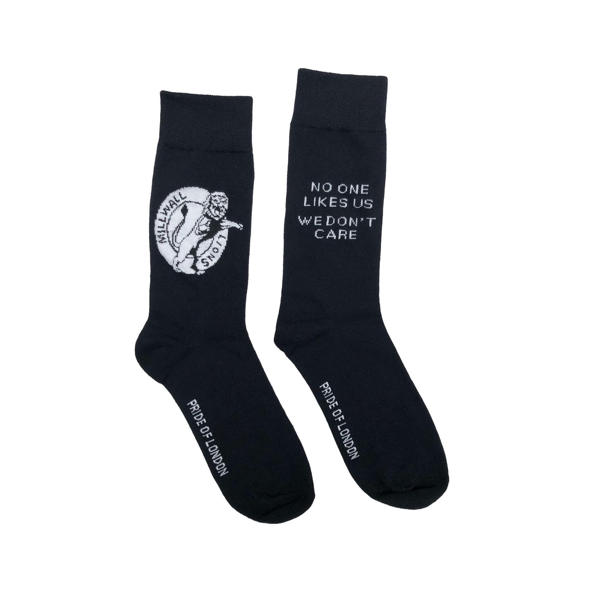 Beyond Happy Unisex Multicolour Millwall Football Crest Socks - Uk 7-11 'No One Likes Us' London's Famous Fans Cotton Rich Socks