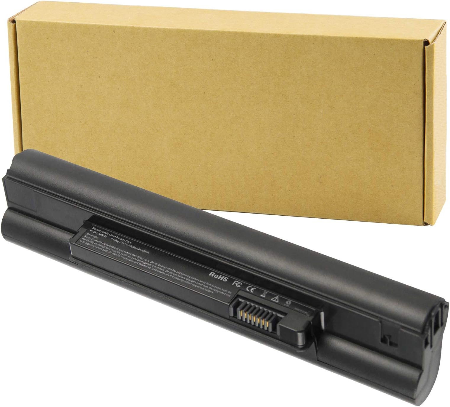 Futurebatt Laptop Battery for Dell Inpiron Mini 10, Inspiron 11z, Mini 1011, Inspiron Mini 10v, Mini 10(1010), PN: F144H, PP19S, 312-0867, 312-0931 (5200mAh, 10.8V, 6-Cell)