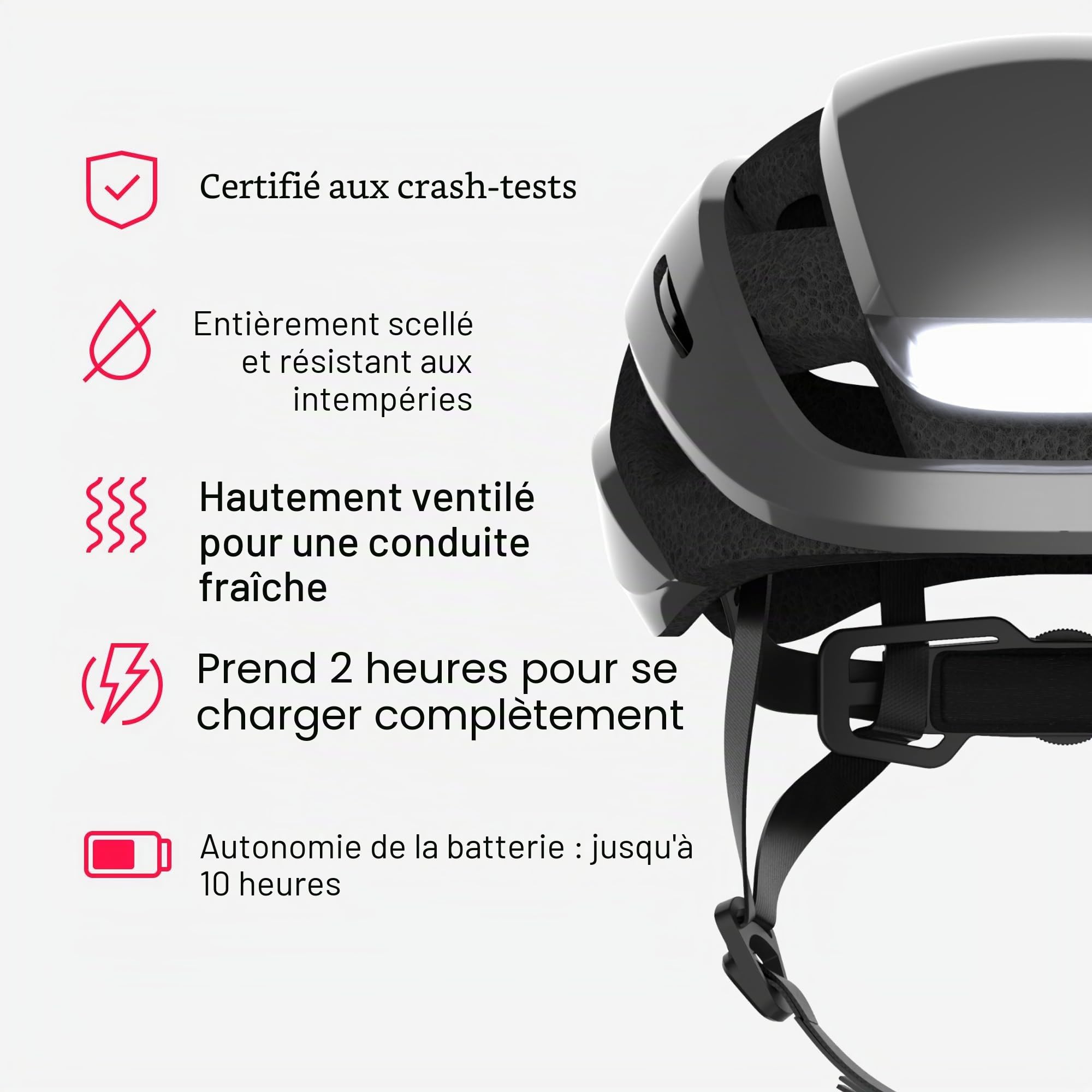 Lumos Casque Ultra Smart | Casque de Vélo | Feux Avant et Arrière (LED) | Clignotants | Feux Stop | Connexion Bluetooth | Adulte: Homme, Femme (Charbon Black, Size : M-L) MIPS