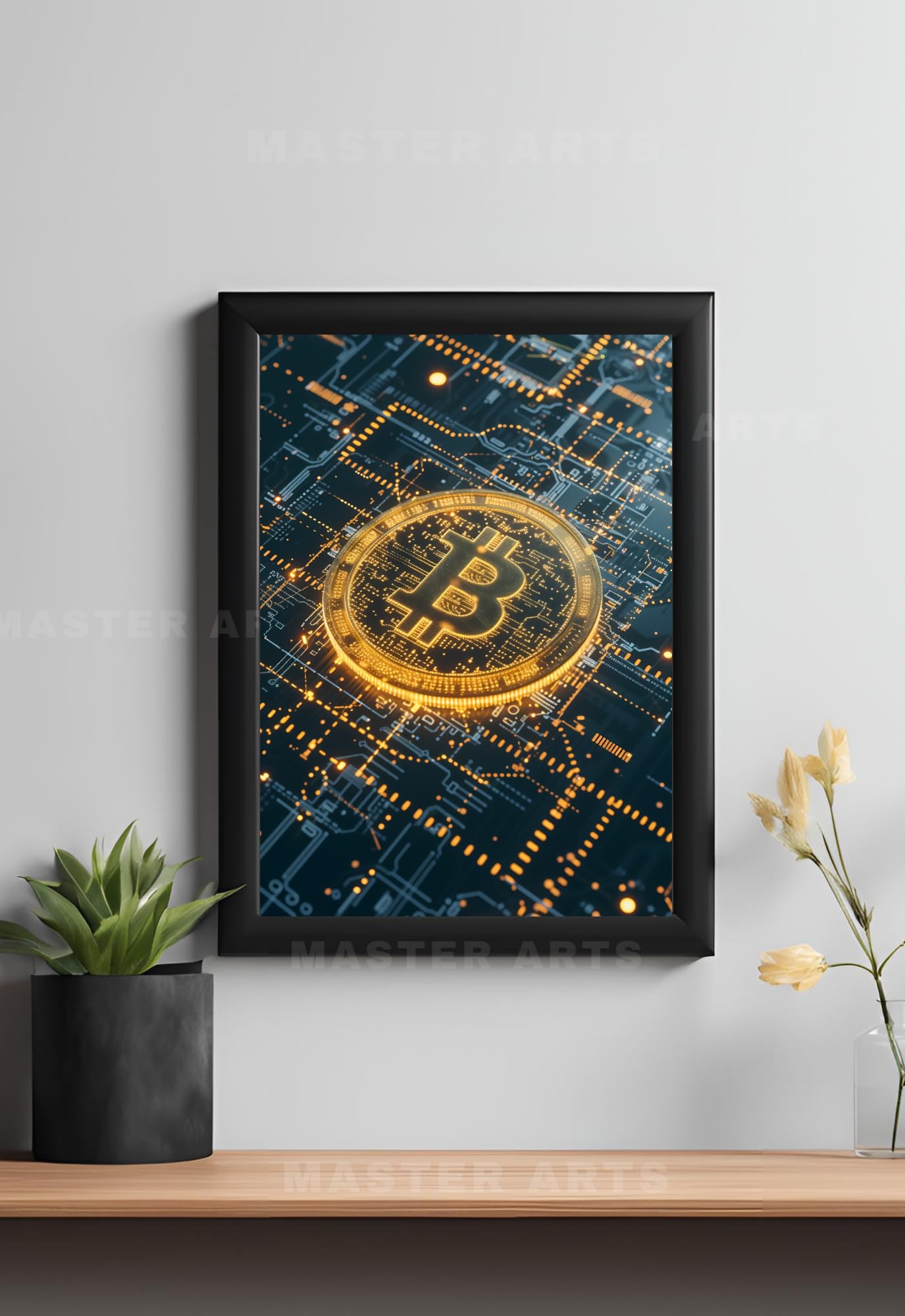 Master Flame Bitcoin Themed Aesthetic Wall Art Poster for Living Room, Home  & Wall Decor | Motivational Inspirational Bitcoin Rich Dollar Crypto (A3  FRAMED, BITCOINMOTIVATION-4) : Amazon.in: Home & Kitchen