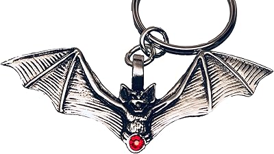GOTHIC BAT VAMPIRE RED CRYSTAL KEYCHAIN Key Ring