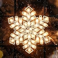 Vista 8 de Luces de Decoración de Feliz Navidad de 16 Pulgadas, Luces de Silueta para Ventana de Navidad, Lámpara de Letrero de Doble Cara para Decoraciones