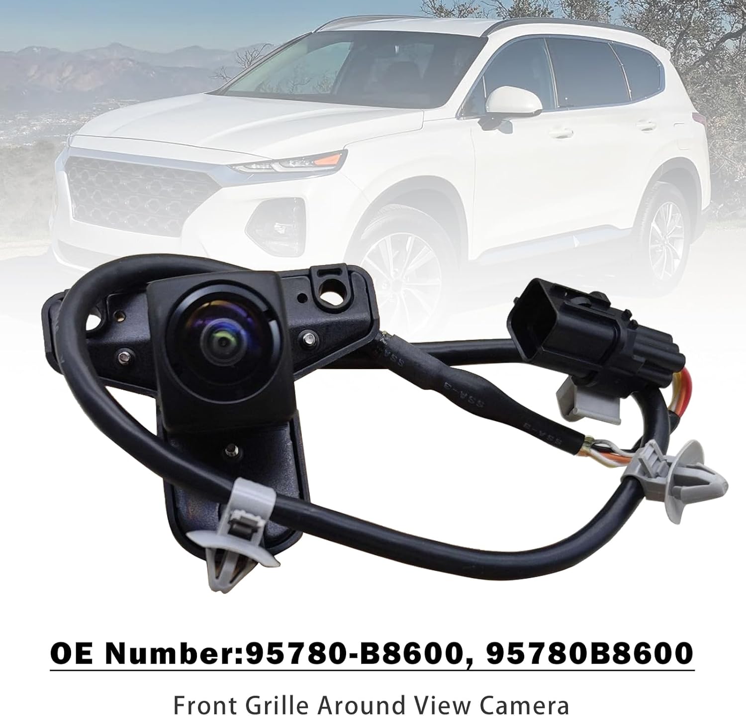 Areyourshop Front Grille Around View Camera for Hyundai Santa Fe XL 7 Seats 2017-2019 95780B8600