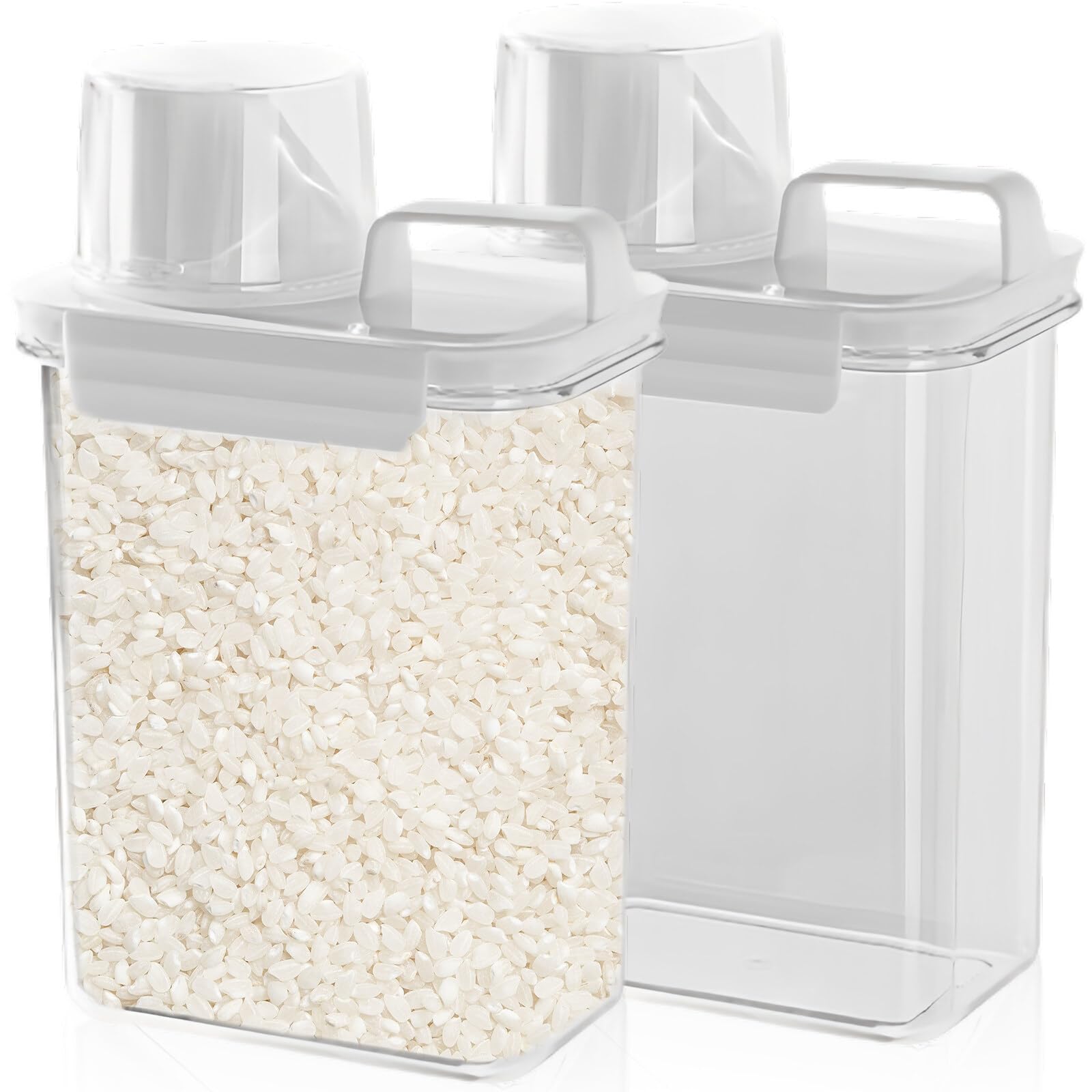 DAJAVE Lot De 2 Boîtes De Rangement Pour Céréales - 2000 Ml