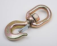 Vista 3 de HI-GEAR Ganchos giratorios de elevación de 2 toneladas para cadenas de elevación, capacidad de trabajo de 4,400 libras, gancho giratorio resistente