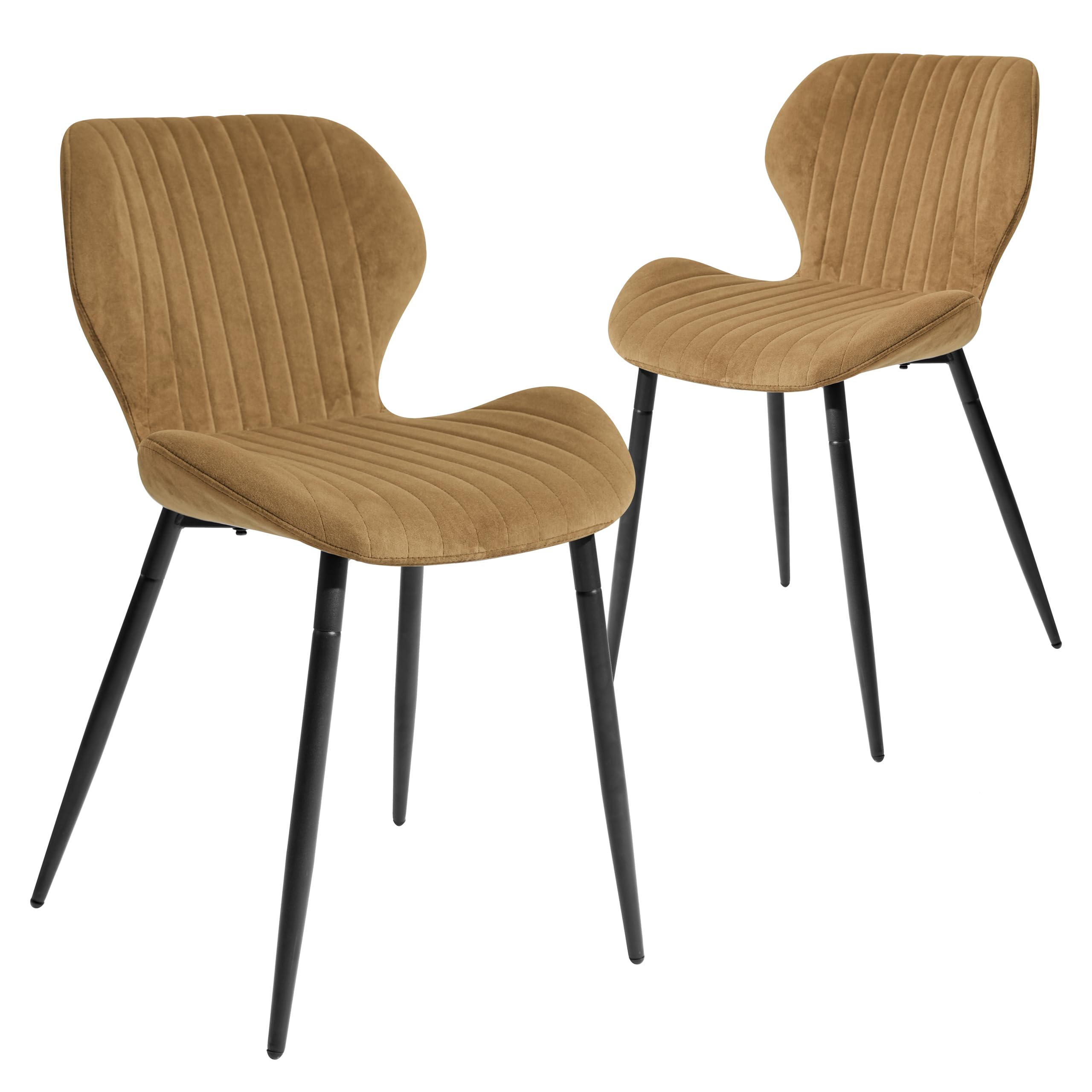 Amazon｜CangLong ベルベット製ダイニングチェア 【2脚セット】 北欧風  