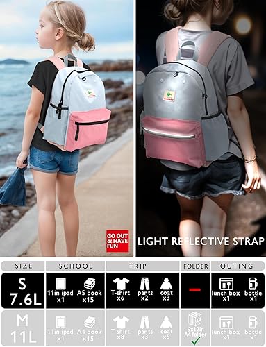 Miniatura 7 de Mochila para niños pequeños de 1 a 3 años mochila para bebé con correa para niños y niñas, arnés antipérdida para caminar, T-algodón Caramelo-s,