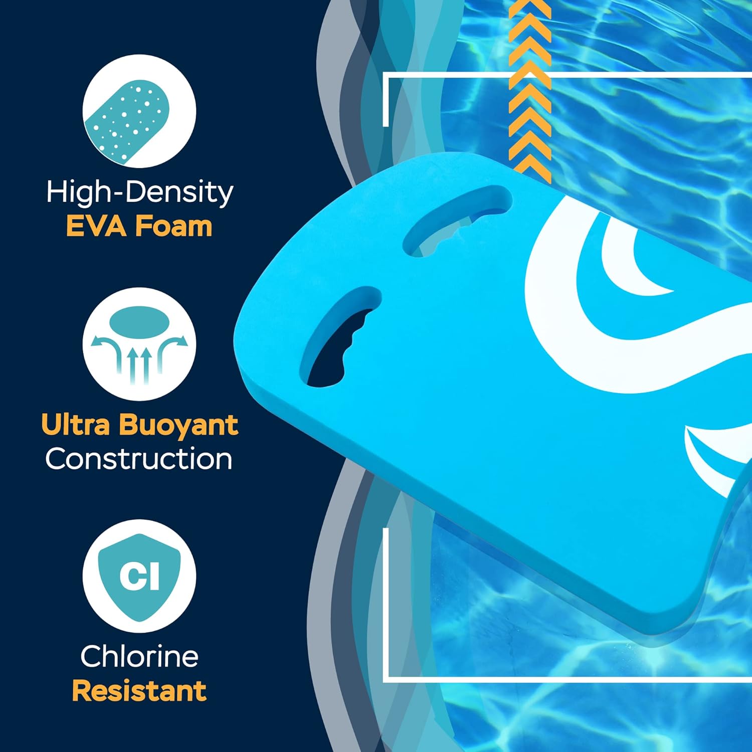 Sunlite Sports Swimming Kickboard, One Size Fits All, for Children and Adults, Pool Training Swimming Aid, for Beginner and Advanced Swimmers : Sports & Outdoors