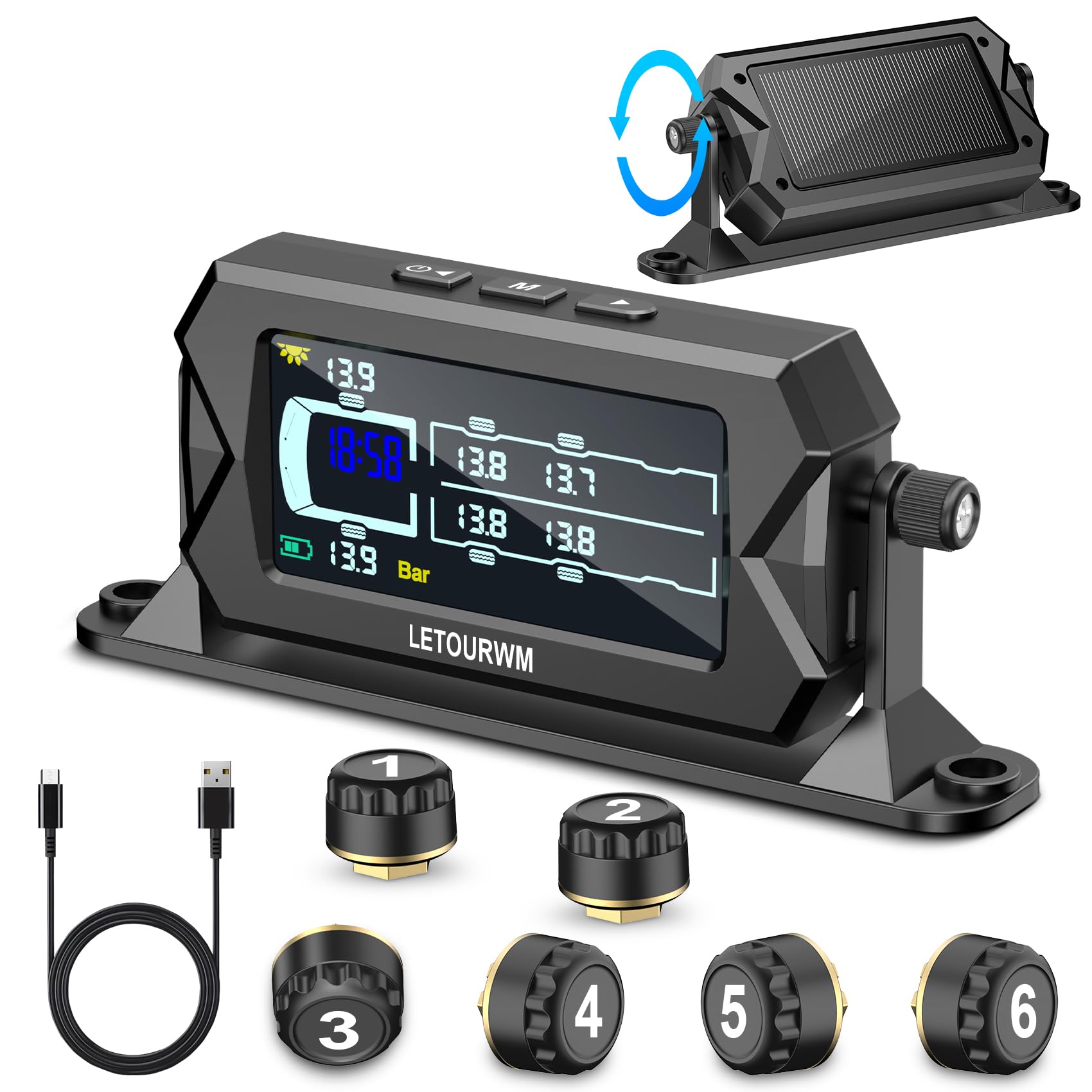 LETOURWM 6-Sensor TPMS